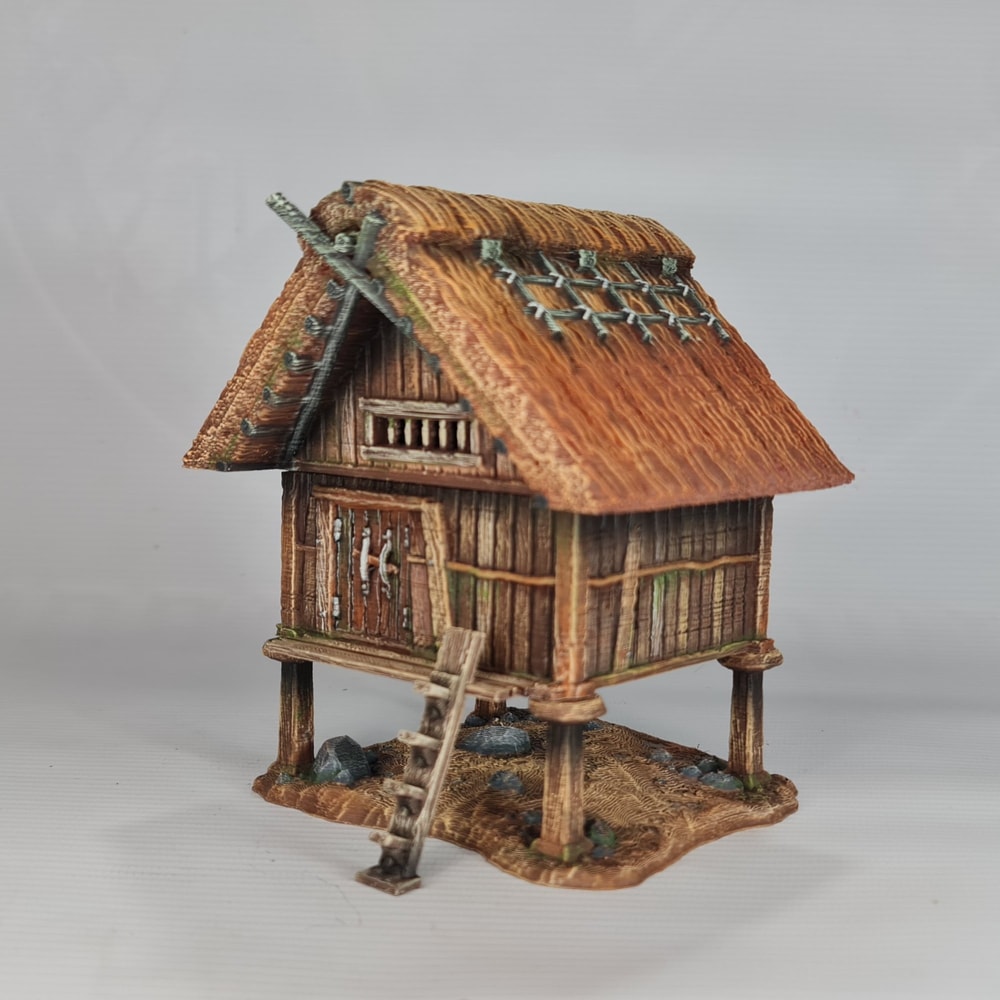 Nippon Saga – Reis-Speicher – bemaltes Modell aus dem Daimyos-Will-Sortiment