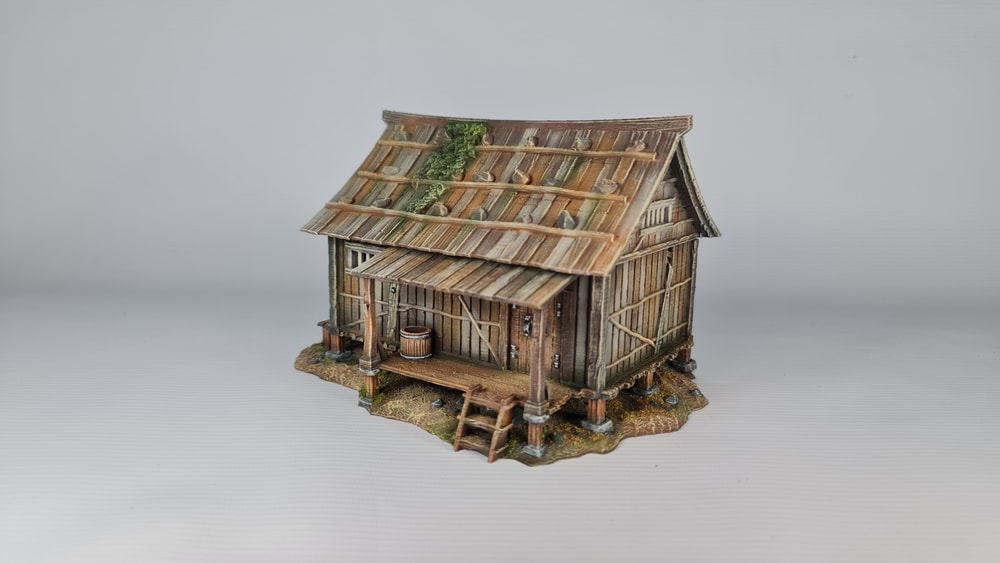 Nippon Saga – Bauernhaus 2 – bemaltes Modell aus dem Daimyos-Will-Sortiment