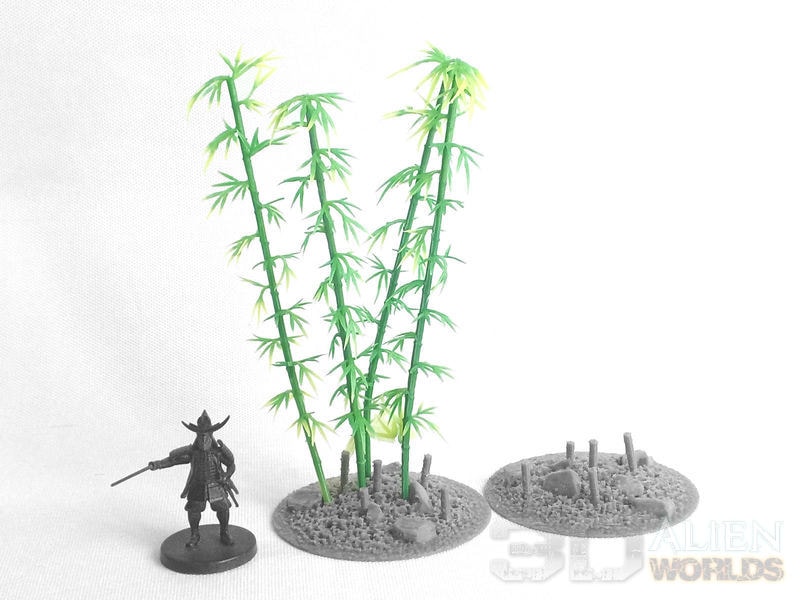 3DAlienWorlds – Bambus-Bases – bemaltes Modell aus dem Daimyos-Will-Sortiment